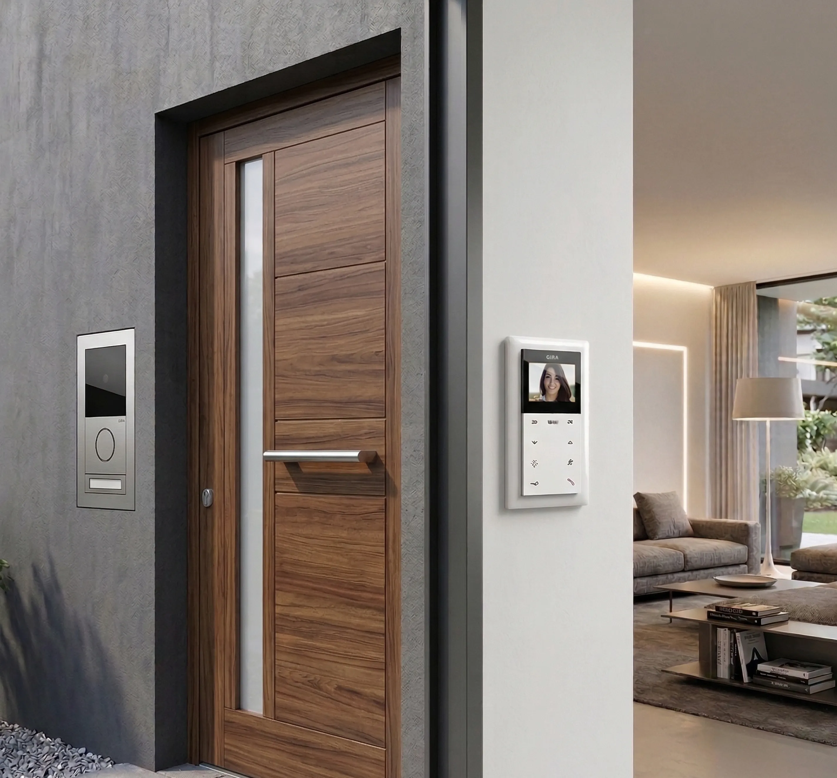 Moderne Türsprechanlage mit Videofunktion